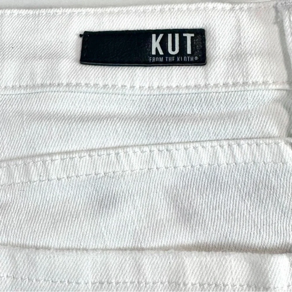 Kut From The Kloth Amy Distressed Cropped Straight Leg‎ White Women Size 4